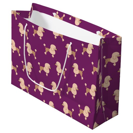 Poodle Large Gift Bag Groot Cadeauzakje (Voorkant Gekanteld)