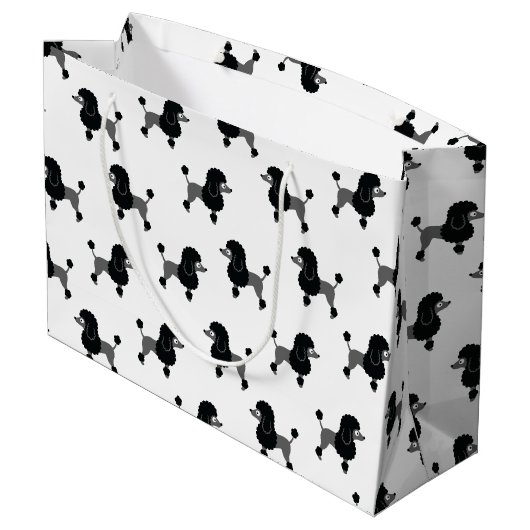 Poodle Large Gift Bag Groot Cadeauzakje (Achterkant Gekanteld)