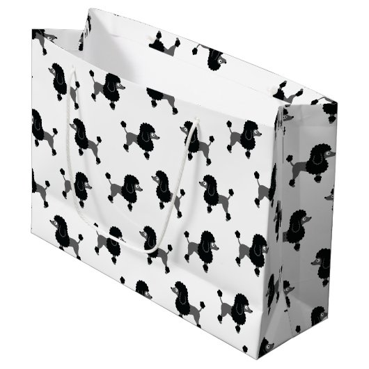 Poodle Large Gift Bag Groot Cadeauzakje (Voorkant Gekanteld)