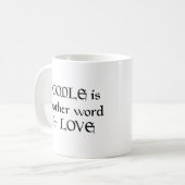 Poodle-liefde Koffiemok (Voorkant links)