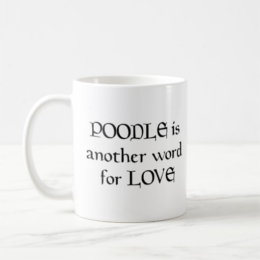 Poodle-liefde Koffiemok (Links)