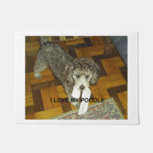 poodle liefde met pic Silver Deurmat (Voorkant)