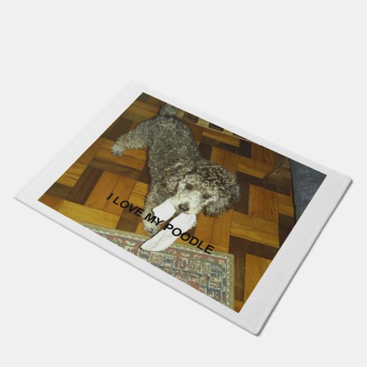 poodle liefde met pic Silver Deurmat (Schuin)