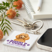 🐾 Poodle Liefhebber Bord 🐾 Sleutelhanger (Voorkant Rechts)