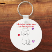 Poodle Life is gewoon een betere Sleutelhanger (Voorkant)