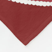 Poodle Love Burgundy Fleece Blanket (Hoek)