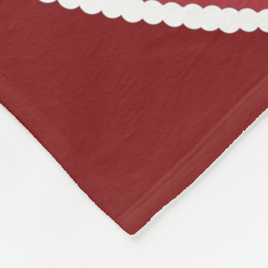 Poodle Love Burgundy Fleece Blanket (Hoek)