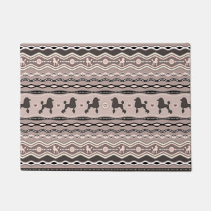 Poodle Love - Decoratief Patroon in pastels Deurmat