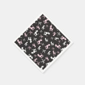 Poodle Love Pink and Black Servetten (Hoek)