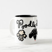 Poodle Love Tweekleurige Koffiemok (Voorkant links)