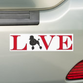Poodle Lover Bumpersticker (Op auto)