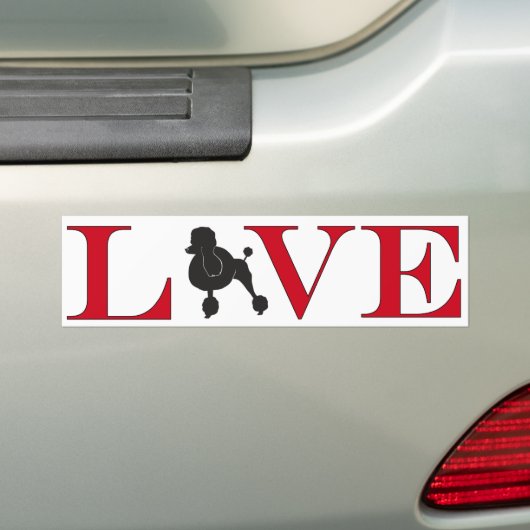 Poodle Lover Bumpersticker (Op auto)