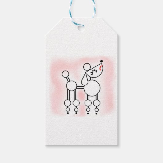 Poodle Lover Gifts, Poodle Gift Label Label Cadeaulabel (Voorkant)