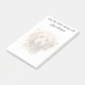 Poodle Lover Monogrammed Dog Post-it® Notes (Schuin)