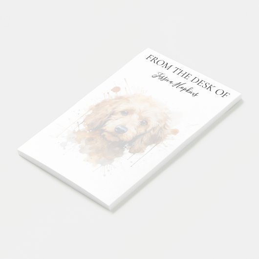 Poodle Lover Monogrammed Dog Post-it® Notes (Schuin)
