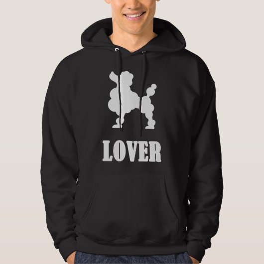 Poodle Lover White Hoodie (Voorkant)