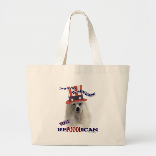 POODLE Lovers Giften Grote Tote Bag (Voorkant)