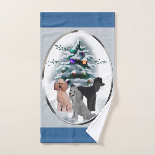 Poodle Lovers Kerstmis Bad Handdoek (Handdoek)