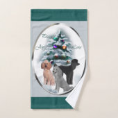 Poodle Lovers Kerstmis Bad Handdoek (Handdoek)