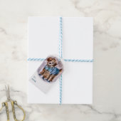 Poodle Lovers Kerstmis Cadeaulabel (Met Touw)