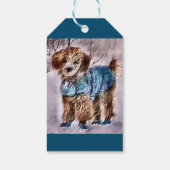 Poodle Lovers Kerstmis Cadeaulabel (Achterkant)