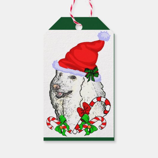 Poodle Lovers Kerstmis Cadeaulabel (Achterkant)
