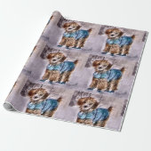 Poodle Lovers Kerstmis Cadeaupapier (Uitgerold)