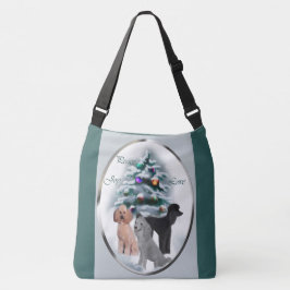 Poodle Lovers Kerstmis Crossbody Tas