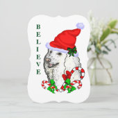 Poodle Lovers Kerstmis Feestdagenkaart (Staand voorkant)