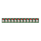 Poodle Lovers Kerstmis Grosgrain Lint (Voorkant)