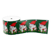 Poodle Lovers Kerstmis Grosgrain Lint (Spoel)