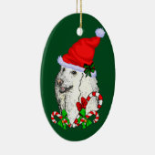 Poodle Lovers Kerstmis Keramisch Ornament (Rechts)