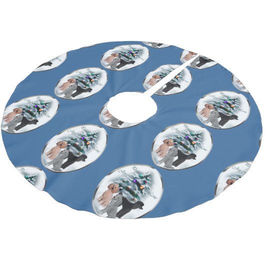 Poodle Lovers Kerstmis Kerstboom Rok (Gekanteld)