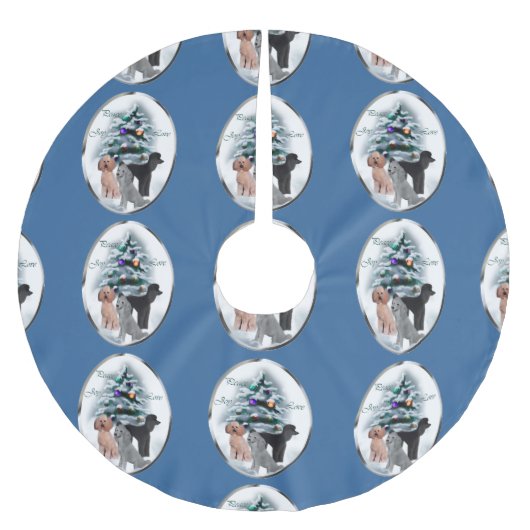 Poodle Lovers Kerstmis Kerstboom Rok (Voorkant)