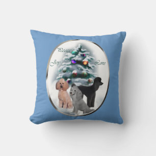 Poodle Lovers Kerstmis Kussen