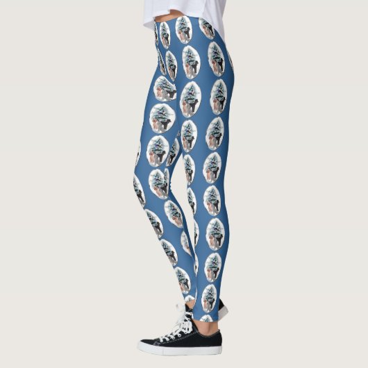 Poodle Lovers Kerstmis Leggings (Links)