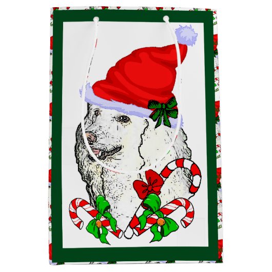 Poodle Lovers Kerstmis Medium Cadeauzakje (Voorkant)