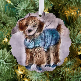 Poodle Lovers Kerstmis Ornament Kaart