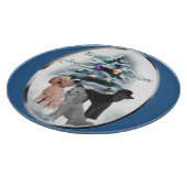 Poodle Lovers Kerstmis Snijplank (Hoek)