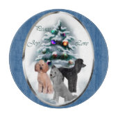 Poodle Lovers Kerstmis Snijplank (Voorkant)