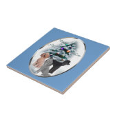 Poodle Lovers Kerstmis Tegeltje (Zijkant)