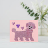 Poodle Luv Briefkaart (Staand voorkant)