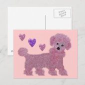 Poodle Luv Briefkaart (Voorkant / Achterkant)