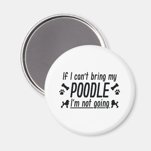 Poodle Magneet (Voorkant / Achterkant)