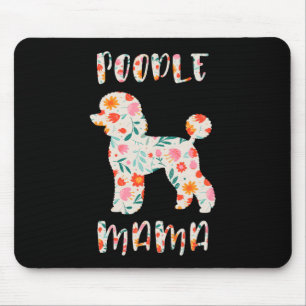 Poodle Mama Bloemige Hond Liefhebber Muismat