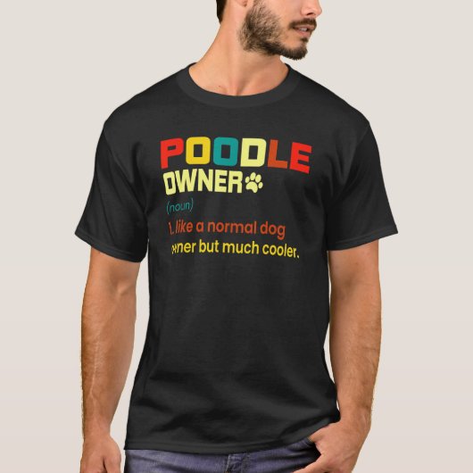 Poodle mama papa t-shirt (Voorkant)