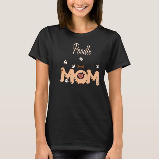 Poodle mama t-shirt (Voorkant)