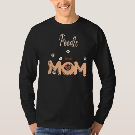 Poodle mama t-shirt (Voorkant)