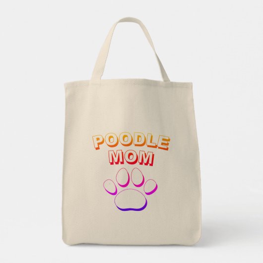 Poodle mama tote bag (Achterkant)