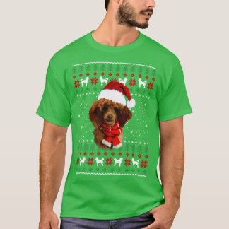 Poodle Merry-kerstkute Poodle Dog T-shirt